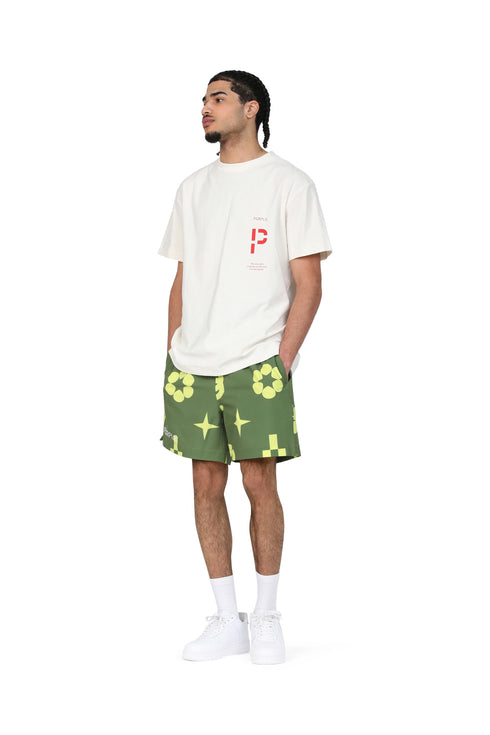 PURPLE BRAND JUMBO MONOGRAM SWIM SHORTS Mens Apparel - MENS